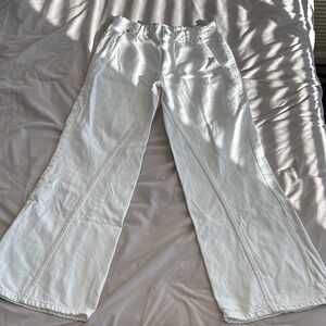 White Wide-Leg Jeans